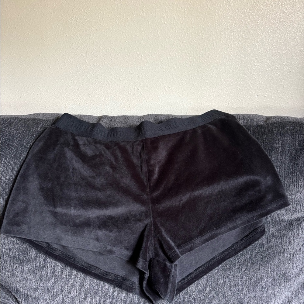 Black Velvet juicy couture Women Shorts